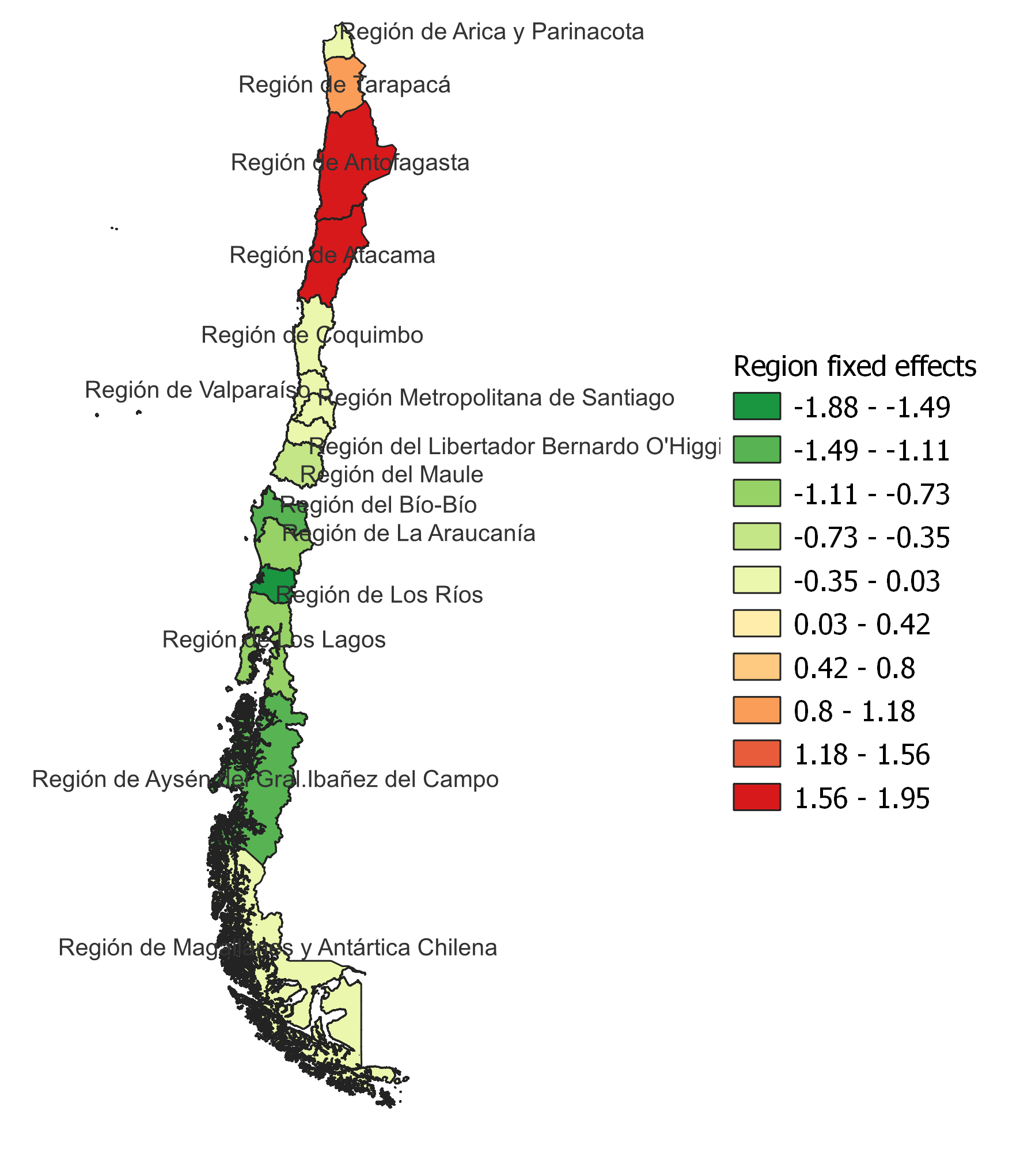 Chilean water market map